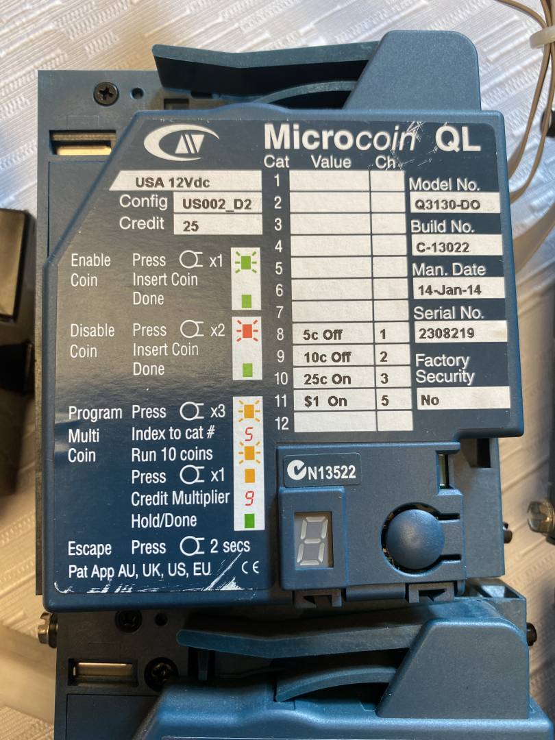 2792 MicroCoin QL Self Service Car Wash Accessories For Sale